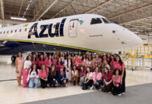 Elas no comando: mulheres protagonizam entrega de novo avião da Azul